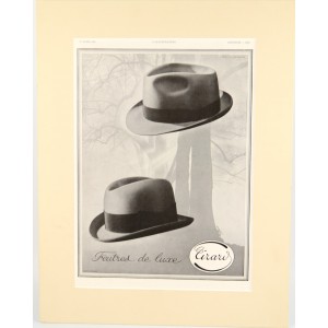 Reklama kapeluszy E.Sougez  „L'Illustration” Paryż 1939r
