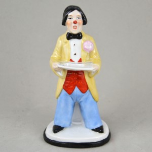 Klaun elegant śpiewa figurka do cyrkowej kolekcji wys.14cm 