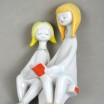 dziewczynki z książką art deco Hollohaza Wegry lata 60te