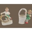 dziewczynka z koszem Lippelsdorf Wagner & Apel lata30te  6,5cm