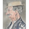 Karykatura kolorowy rysunek na papierze podpisany R. Eriksson 1936r