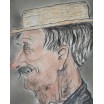 Karykatura kolorowy rysunek na papierze podpisany R. Eriksson 1936r