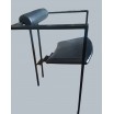 Krzesło Memphis &ldquo;Trix&rdquo; Karl Friedrich F&ouml;rster KFF Design Niemcy lata 80 czarne metal/ sk&oacute;ra.