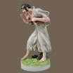 Dudziarz, kobziarz porcelana Zsolnay Węgry wys.42cm