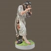 Dudziarz, kobziarz porcelana Zsolnay Węgry wys.42cm