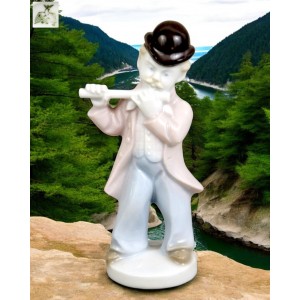  Figurka muzykant z fletem Turyngia stara porcelana