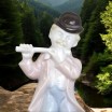  Figurka muzykant z fletem Turyngia stara porcelana