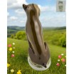 Pies bokser Ferenc Őry Zsolnay Węgry lata 60te wys. 13cm