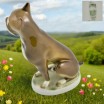 Pies bokser Ferenc Őry Zsolnay Węgry lata 60te wys. 13cm