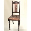  krzesło secesyjne dębowe ok.1920r drewno/ sk&oacute;ra
