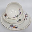Zestaw śniadaniowy Trio Art Deco Furstenberg Saksonia lata 20/30te 