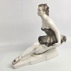 Balerina figurka w stylu Art Deco Ol&aacute;h S&aacute;ndor porcelana Węgry 1958r 26/27cm.