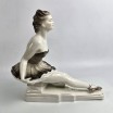 Balerina figurka w stylu Art Deco Ol&aacute;h S&aacute;ndor porcelana Węgry 1958r 26/27cm.