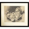 Martwa natura -owoce J. Brossillon Belgia 1929r Rysunek pi&oacute;rkiem 70/60