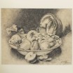 Martwa natura -owoce J. Brossillon Belgia 1929r Rysunek pi&oacute;rkiem 70/60