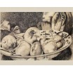 Martwa natura -owoce J. Brossillon Belgia 1929r Rysunek pi&oacute;rkiem 70/60