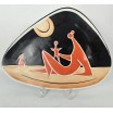 Patera art deco Zsolnay T&ouml;r&ouml;k J&aacute;nos Węgry lata 60te 29cm 