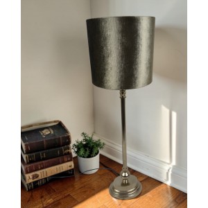 Lampa chromowana L&L Collections Holandia lata 80/90te abażur nowy