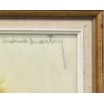 Bukiet ż&oacute;łtych kwiat&oacute;w z papugą pastel na kartonie Mona Martry Belgia 1970r 65/67cm