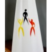 New look lampa stołowa porcelana Hollohaza pikasy lata 60te