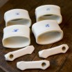 Porcelanowe serwetniki, obrączki do kolekcji, 3 koziołki gratis.