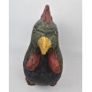 Kogut drewniana rzeźba w rustykalnym klimacie rękodzieło 30/26cm poł XXw 