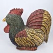 Kogut drewniana rzeźba w rustykalnym klimacie rękodzieło 30/26cm poł XXw 