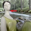 dziewczyna nad wodą zielona Hollohaza Węgry lata 60te taniej