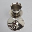 Świecznik, posrebrzany metal z kryształkiem, vintage z Danii koniec XXw wys.9,5cm