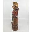 Vintage golfista rzeźba wykonana ręcznie z litego drewna wys. 53cm