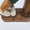 Vintage golfista rzeźba wykonana ręcznie z litego drewna wys. 53cm