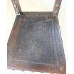 XIX wieczne krzesło w stylu hiszpańskim kryte kurdybanem wys.109cm