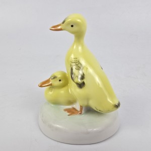 WYPRZEDAŻ  Para kaczek Mid-century Aquincum Węgry lata 60te  wys.9,5cm