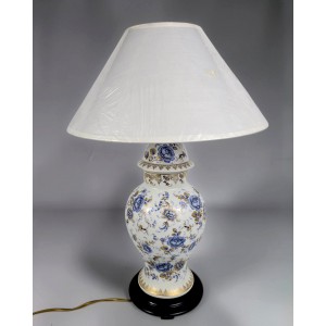 Porcelanowa lampa stołowa typ Ginger jar Limoges Francja lata 60te