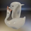 Wyprzedaż Para gęsi porcelana Hollohaza Węgry lata 60/70te wys. 10,5cm