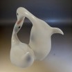 Wyprzedaż Para gęsi porcelana Hollohaza Węgry lata 60/70te wys. 10,5cm