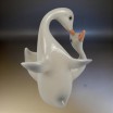 Wyprzedaż Para gęsi porcelana Hollohaza Węgry lata 60/70te wys. 10,5cm