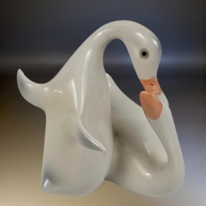 Wyprzedaż Para gęsi porcelana Hollohaza Węgry lata 60/70te wys. 10,5cm