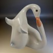 Wyprzedaż Para gęsi porcelana Hollohaza Węgry lata 60/70te wys. 10,5cm