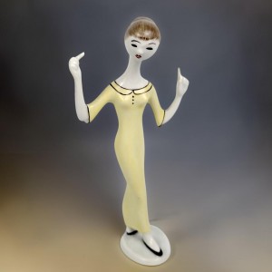 WYPRZEDAŻ New Look Gejsza Eva Szonntagh Hollohaza lata 60te żółta sukienka