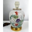 Lampa stołowa porcelana waza na imbir motywy florystyczne poł XXw  wys 27cm