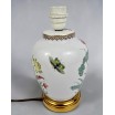 Lampa stołowa porcelana waza na imbir motywy florystyczne poł XXw  wys 27cm