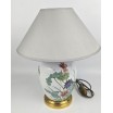 Lampa stołowa porcelana waza na imbir motywy florystyczne poł XXw  wys 27cm
