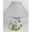 Lampa stołowa porcelana waza na imbir motywy florystyczne poł XXw  wys 27cm