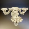 Tr&oacute;jramienny świecznik z wazonem Neue Tettau Niemcy lata 30te.